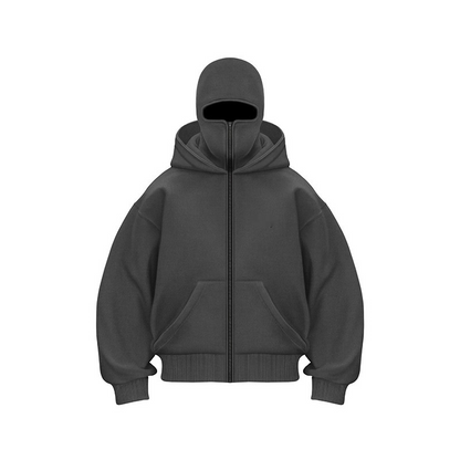 Double Hood Fleece-Lined Sweater